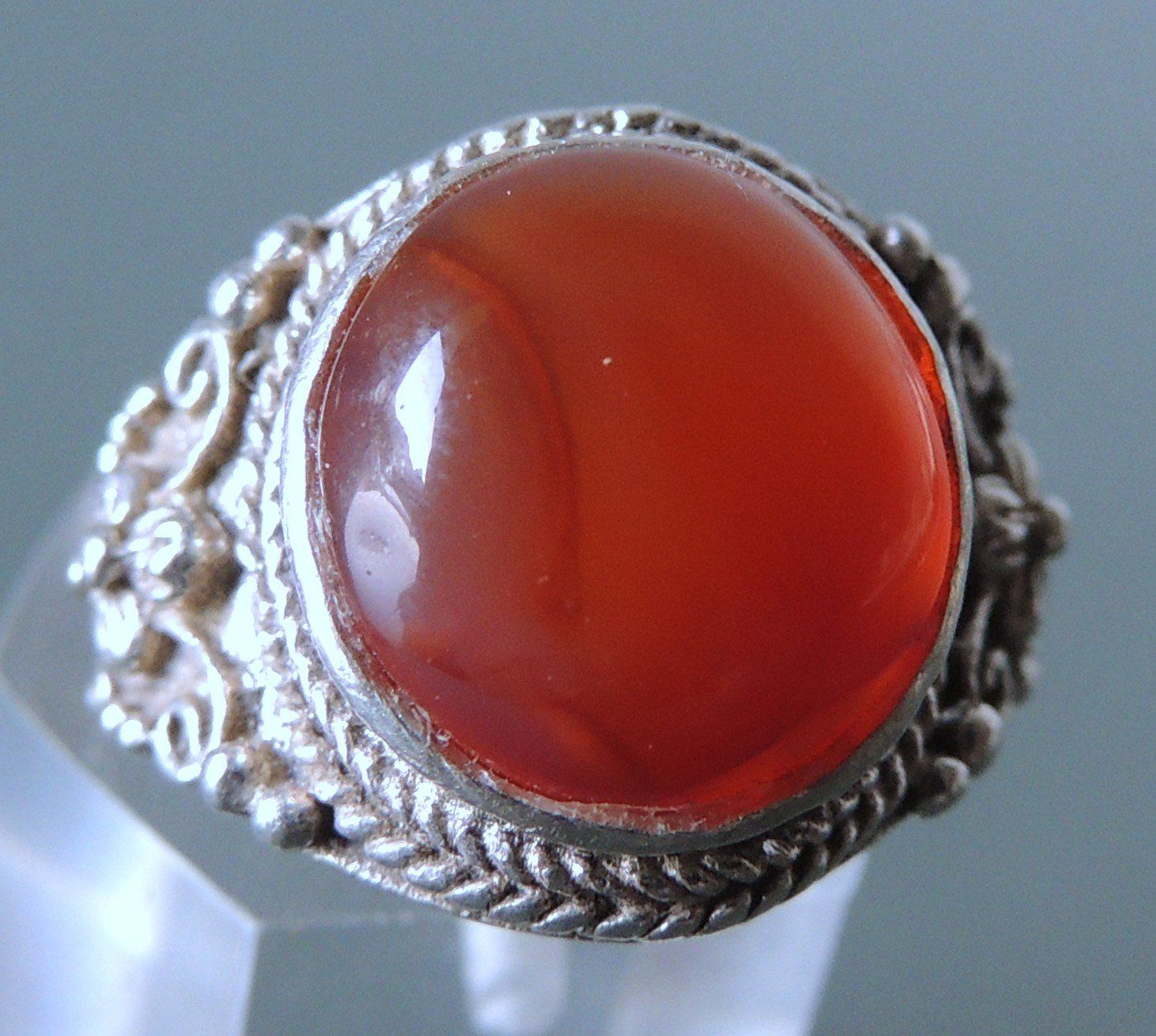 Anelli: Karneol Silber 925 Fingerring Gr. 53 – Usato da Waldenburg venduto da schaller707 1