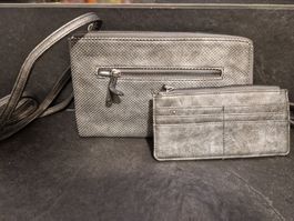 Leder Umhängetasche, Clutch, 24x15m viel Platz für Karten!