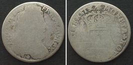 LOUIS XIV. 11 Sols de Strasbourg 1712 BB, argent, TRES RARE!