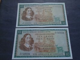 SOUTH AFRICA , P 113c, 10 rand 1976, aUNC pr neuf f kfr, 2 x