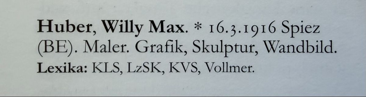 Dipinti: Willy Max Huber (1916-2002) – Usato da Grosshöchstetten venduto da Perle1951 5