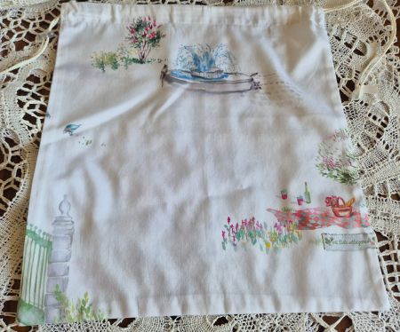 Handgemachter Stoffbeutel mit Sommer Motiven