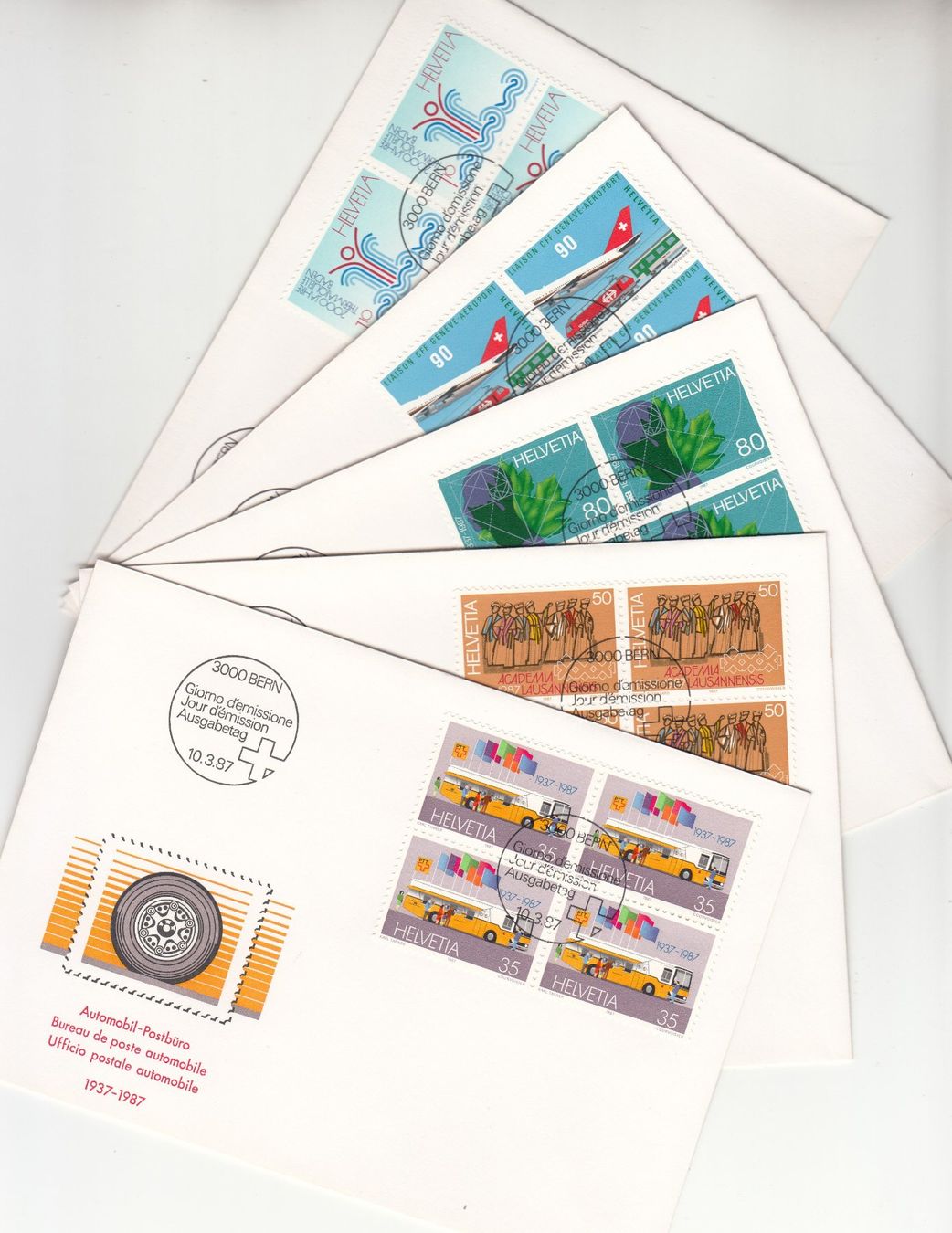 Alle Briefmarken: SBK 743 - 474 im 4er-Block FDC – Gebraucht aus Bürglen TG von StampGraf