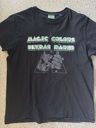 T-shirt noir Ultras Rapid Magic Colors, taille L 😎⚽️