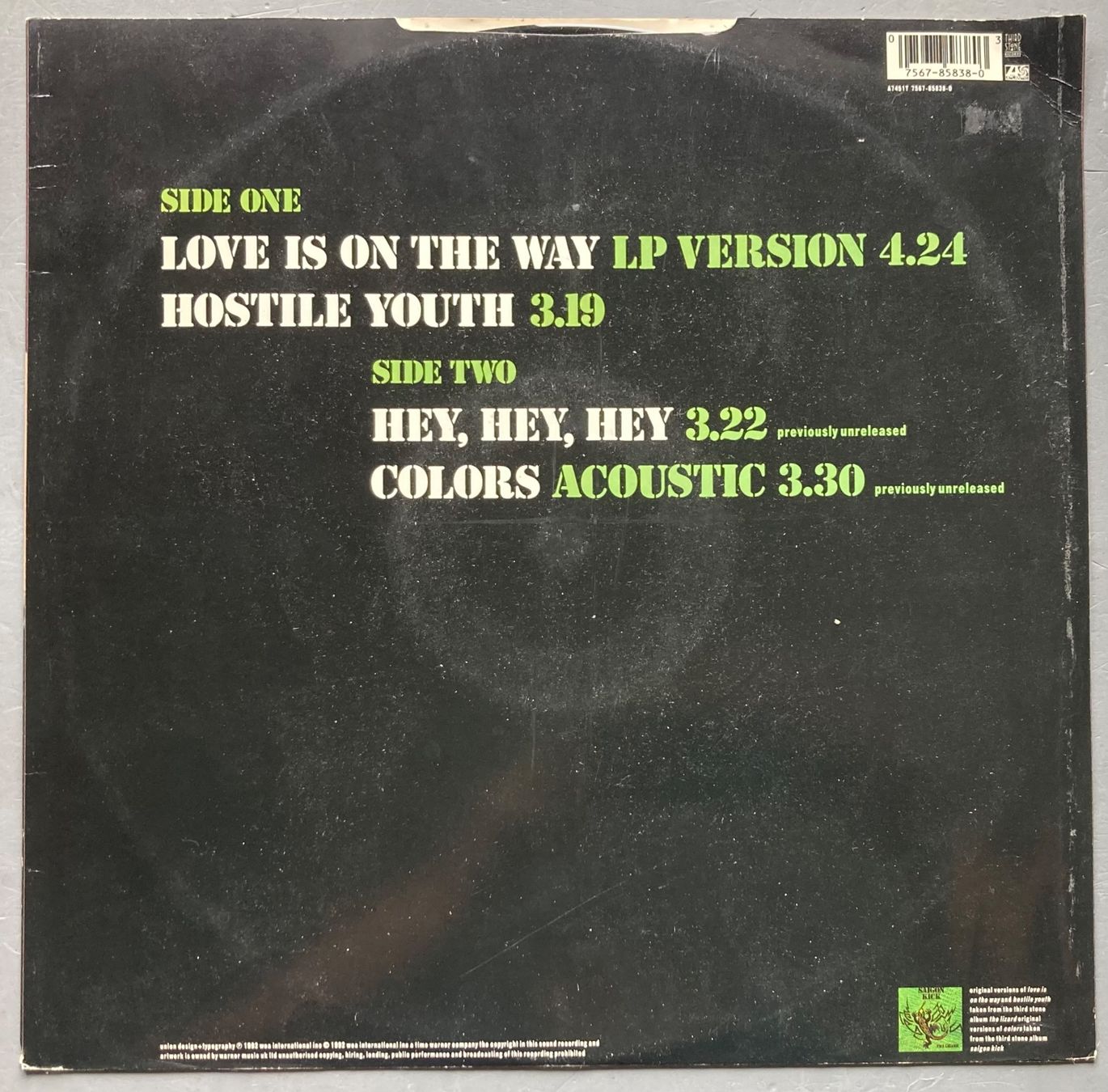 Schallplatten: SAIGON KICK - LOVE IS ON THE WAY – Gebraucht aus Poliez-Pittet von Newtown-Records 1
