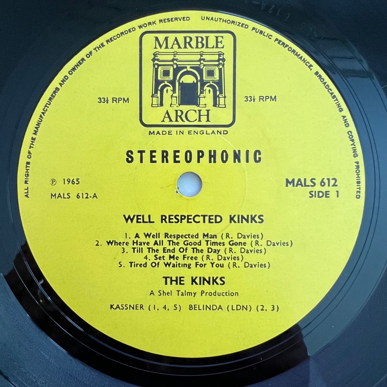 Schallplatten: Kinks - Well Respected Kinks / 1. UK-Press. 1966 - Stereo – Gebraucht aus Gais von soundcave57 2