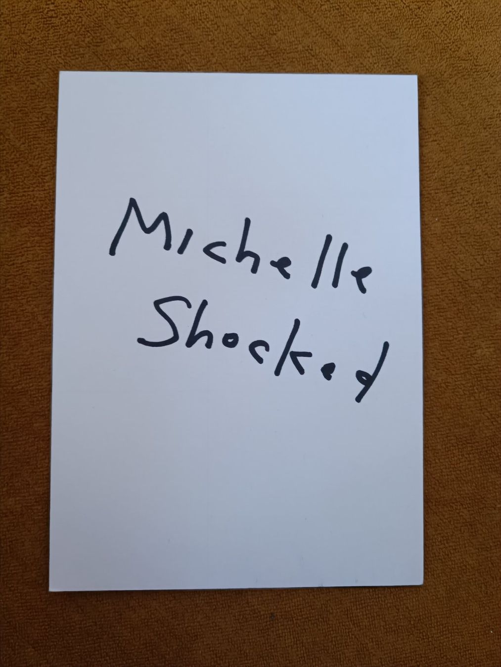 Autografi: Michelle Shocked - persönlich gesammelt – Usato da Menziken venduto da Artographs