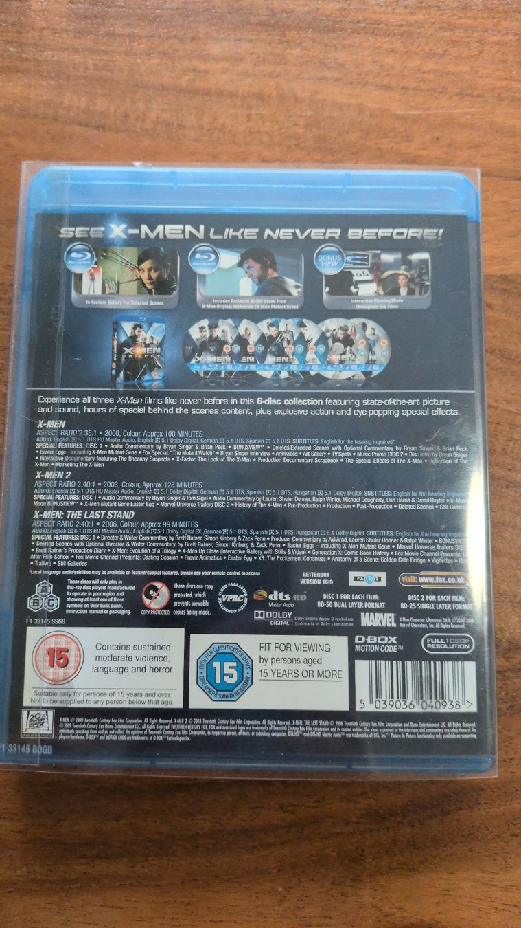 Tutti i DVDs: X-Men Trilogy Blu-ray 5-Disc Set  – Usato da Thun venduto da Pizzamike 1