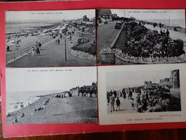 4 antiken Postkarten Bexhill on Sea England 1932