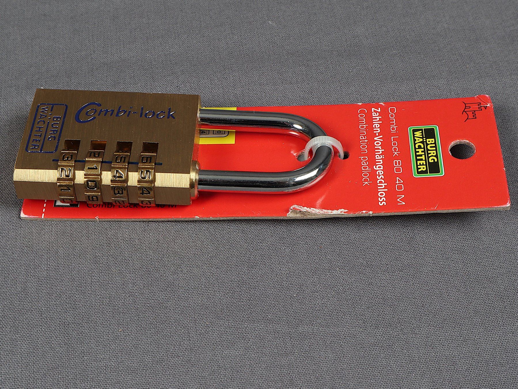 Schlösser: BURGWÄCHTER Zahlen-Vorhängeschloss – Neu und originalverpackt aus Steinen von Restwert_Steinen 7
