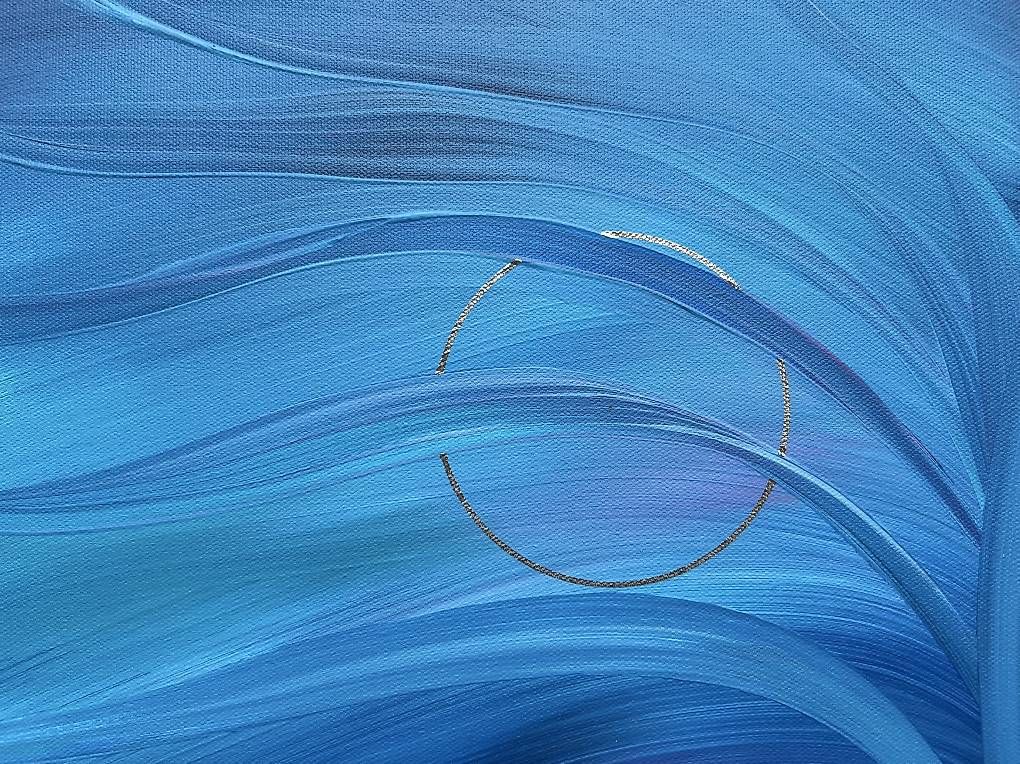 Dipinti: 40x40cm Bild blau "Grace" – Nuovo e nell'imballaggio originale da Urdorf venduto da manuela4 3