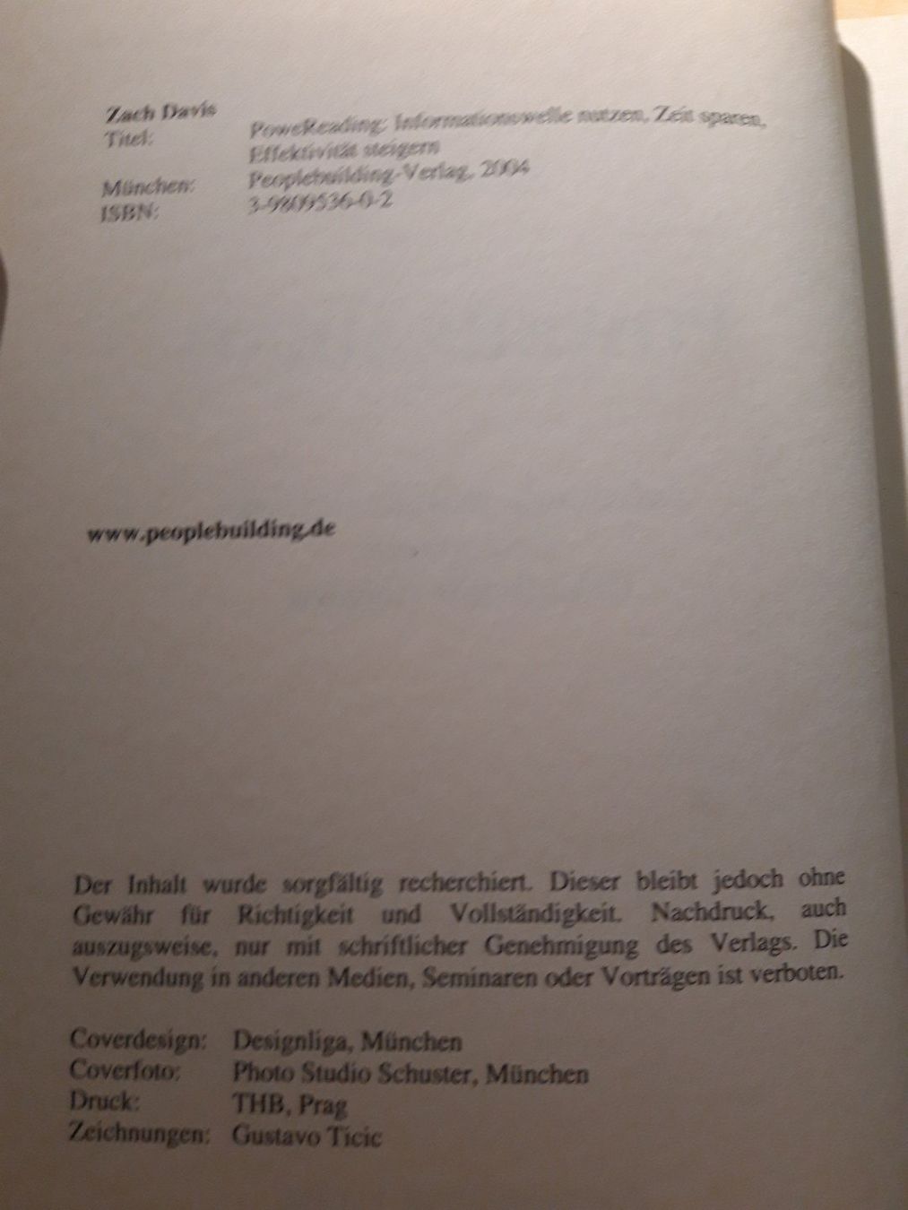 Libri: PoweReading von Zach Davis – Usato da Egliswil venduto da Cracky81 2