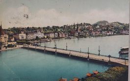 LUZERN - Seebrücke - Dampfschiff - 1909