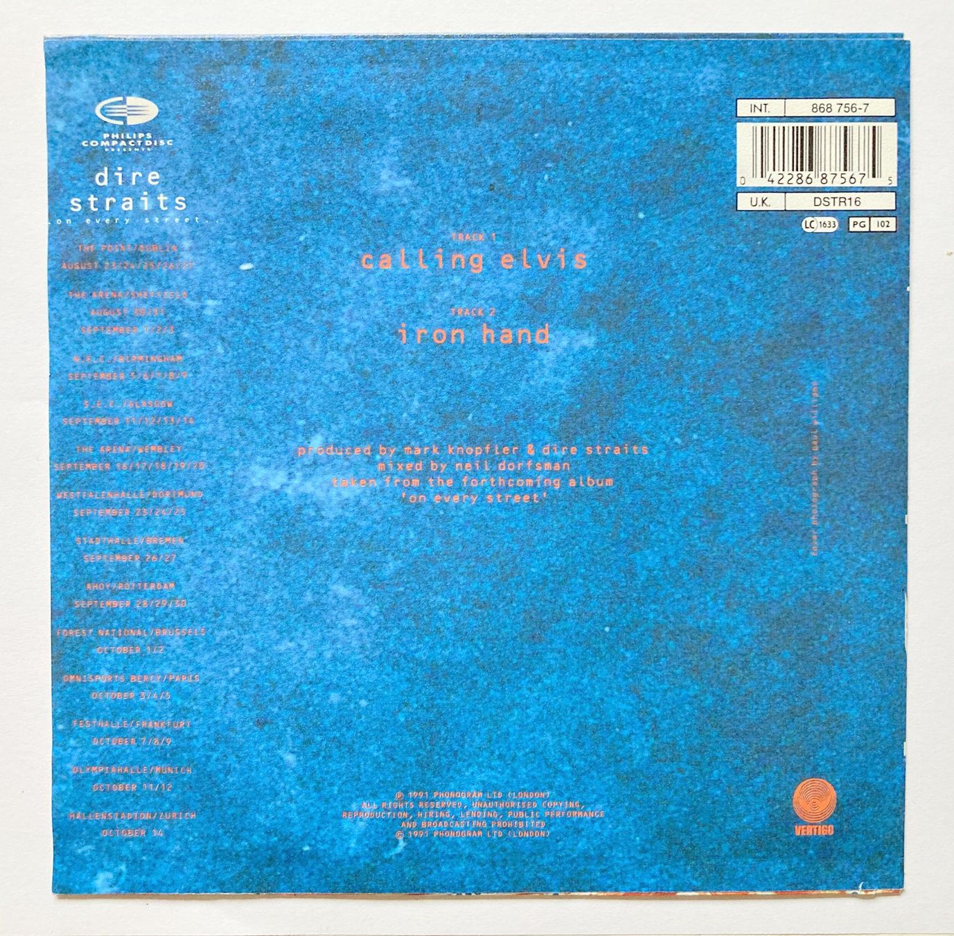 Vinyles: DIRE STRAITS - CALLING ELVIS – D'occasion à Bottens par hotter-than-hell 1