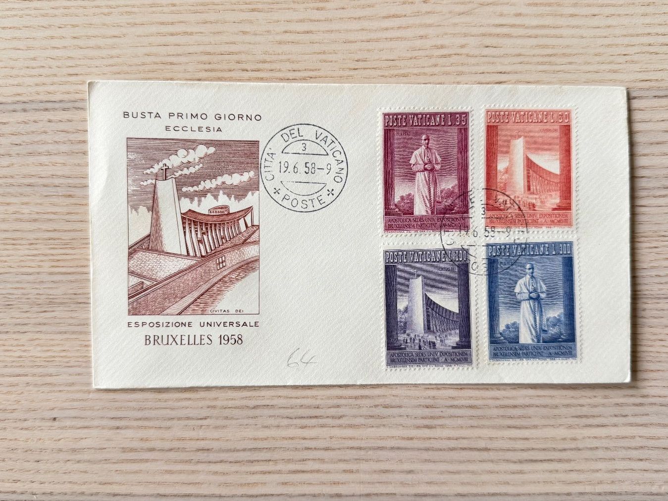 Tutti i francobolli: FDC Vatikan 19. Juni 1968 – Usato da Abtwil SG venduto da Frapi
