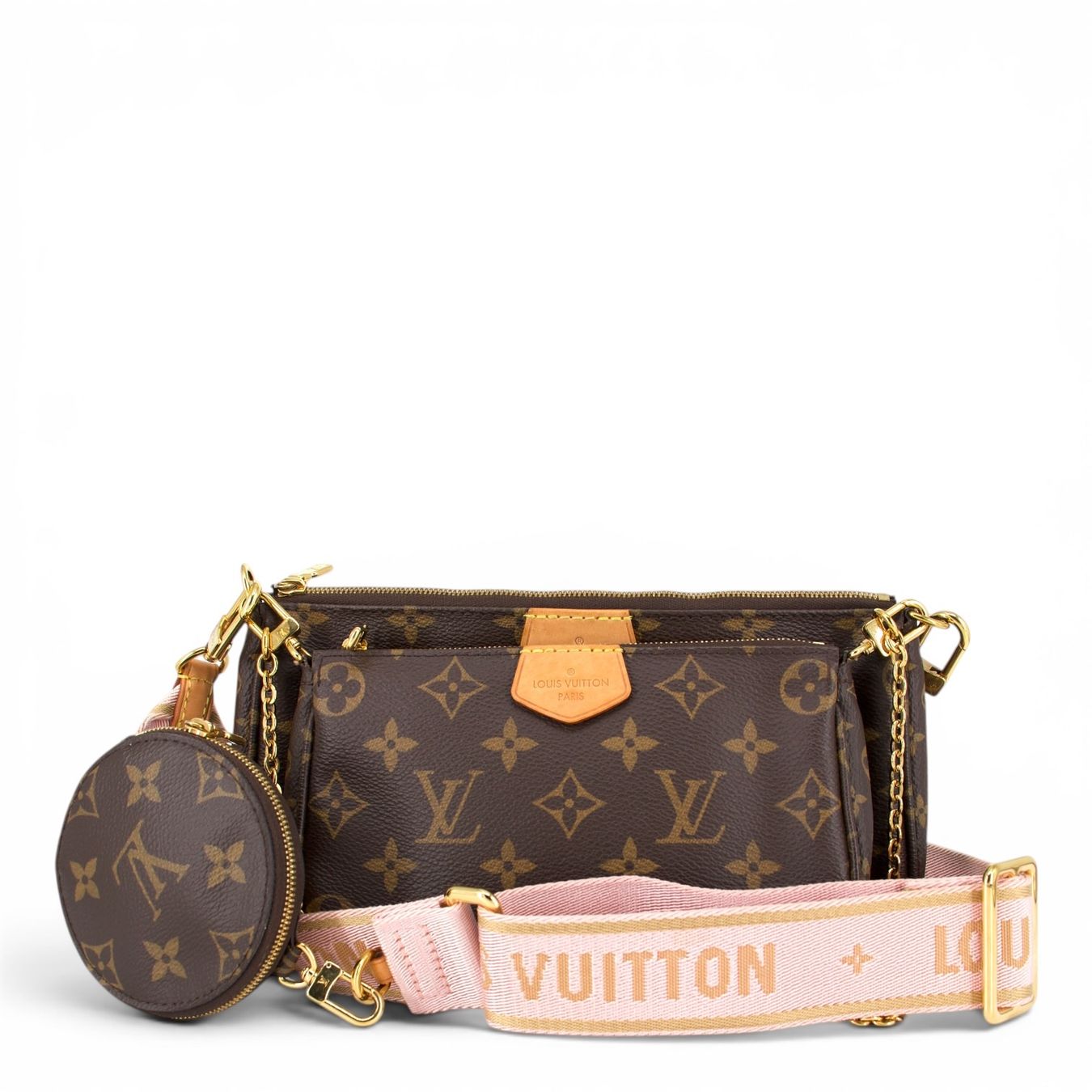 Louis Vuitton Sacs femmes: Louis Vuitton Multi Pochette Monogram rosa – D'occasion à Binningen par Designerlabels 2