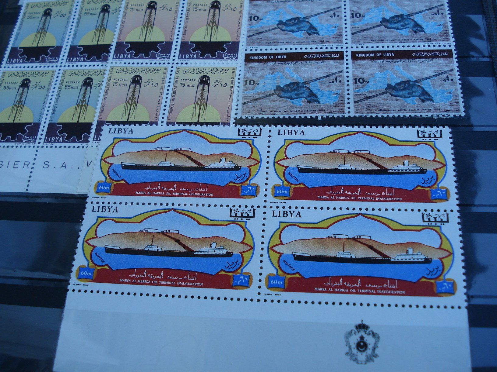 Tutti i francobolli: Lot 4erblocks Libyen, um 1965 ** – Usato da Niederwil AG venduto da morostahu 5