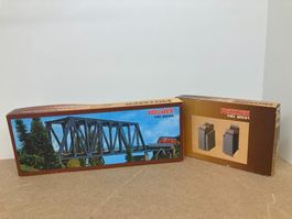 2er Set Vollmer H0 Kastenbrücke 2546, Brückenkopf x 2 2531