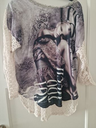 Schönes Shirt mit Spitze, Grösse XL, Sommer-Look