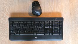 Logitech K800 Tastatur + MX Master Maus mit USB-Empfänger