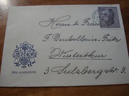 Pro Juventutebrieflein 1950, Juventutefrankatur
