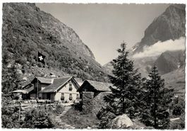 Nieder-Surenen, Restaurant Alpenrösli, gelaufen um 1950