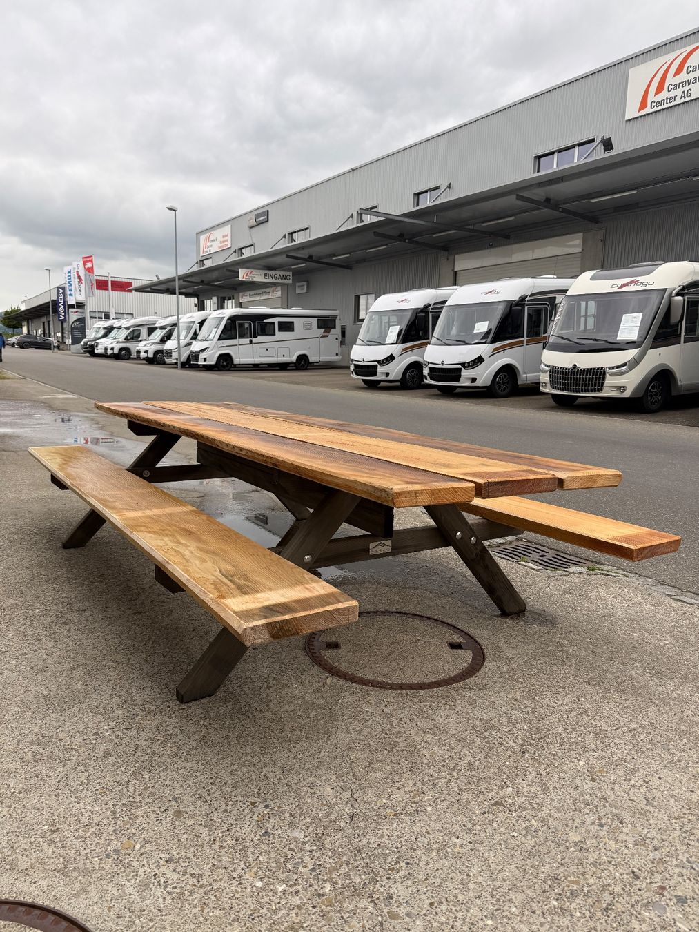 Set di tavolo e panche: Sitzbankgarnitur Tisch Holz rustikal – Usato da Arbon venduto da Vollgas_78 2