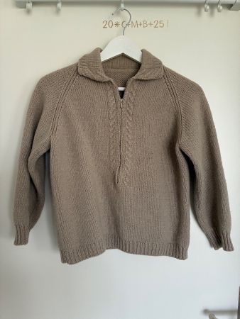Handgestrickter Quarter Zip Pullover