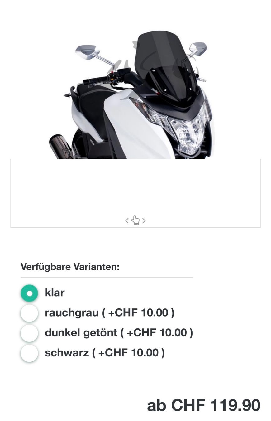 Honda Touring: Windschutzscheibe Honda NC 750 Integra – Usato da Oberengstringen venduto da Tschuege 6