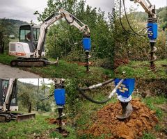 Triebwerk Erdbohrer Kegelspalter Bagger