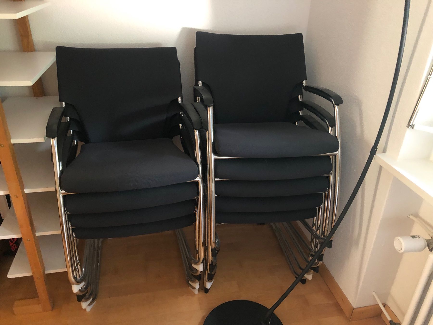 Chaises: 10 Stühle, Freischwinger, anthrazit, sehr bequem – D'occasion à Endingen par xiaowang 6