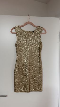 Vestito paillettes oro taglia S 