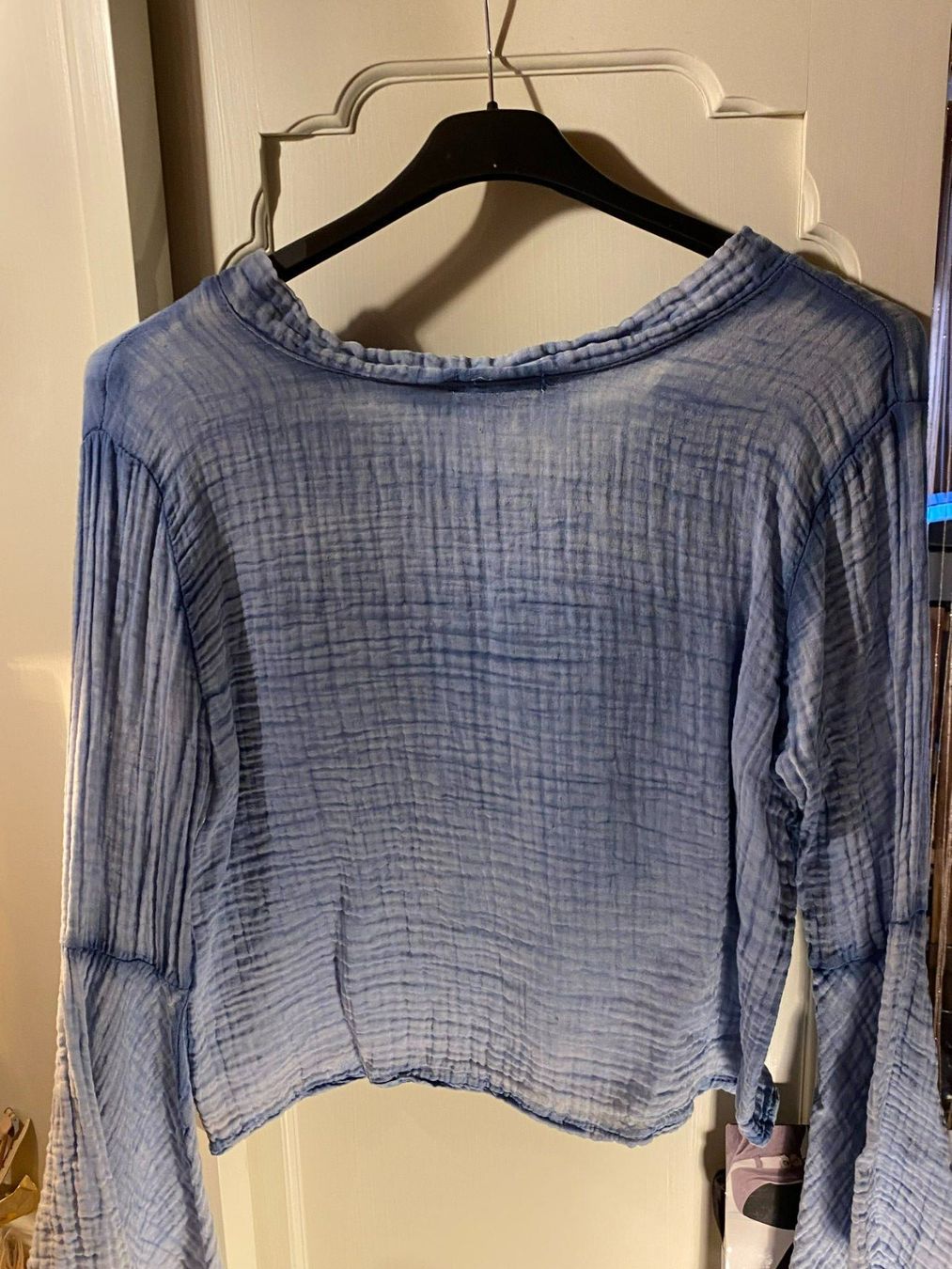 Camicette: LANGARM BLUSENKLEID MUSSELINSTOFF,BLUE – Nuovo e nell'imballaggio originale da Meienried venduto da ManuelaBoutique 5
