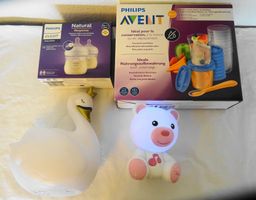 Philips Avent Baby Set:2 Fläschli, 10 Becher,  2x Nachtlicht