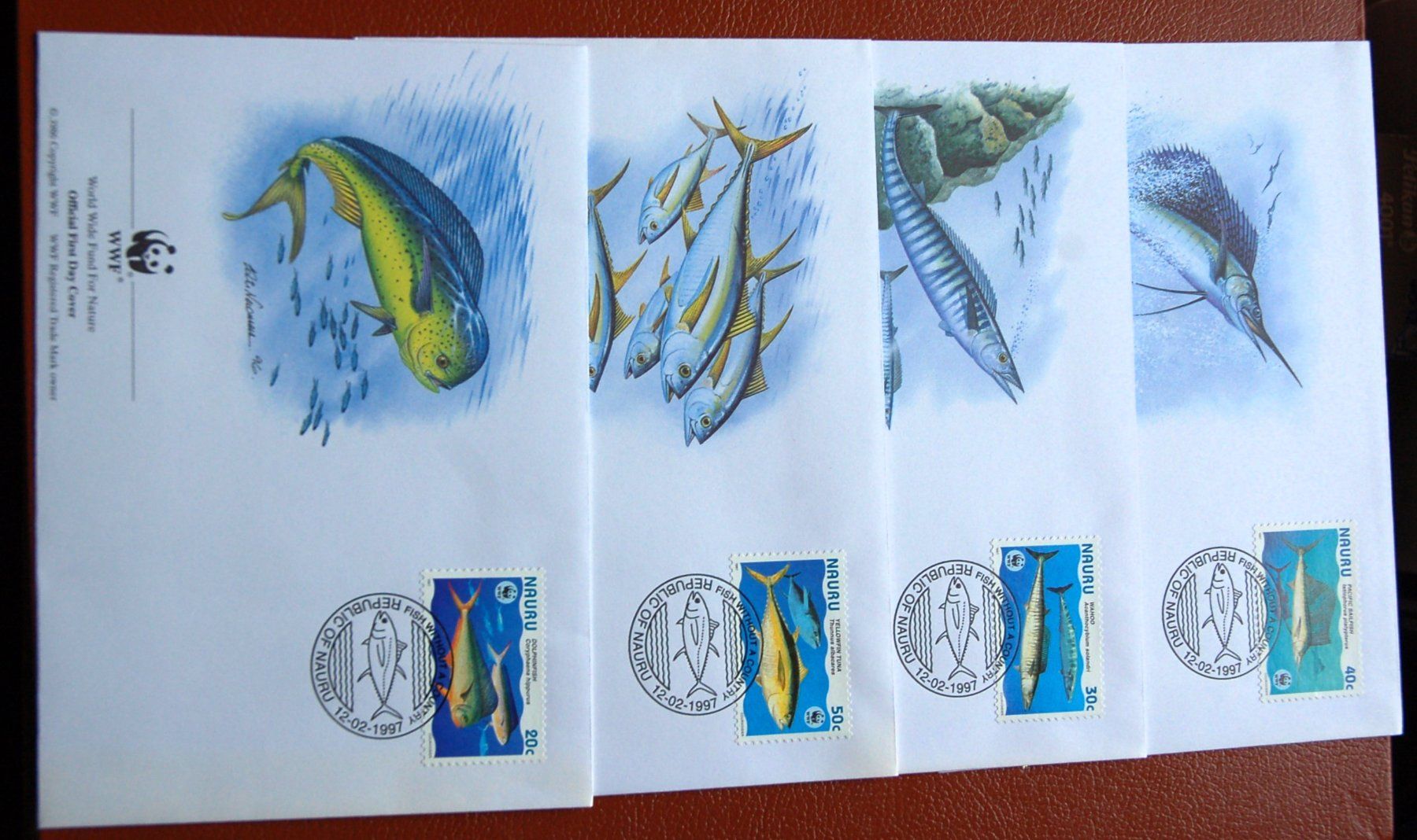 Tutti i francobolli: WWF - 4 Nauru FDC 1997 – Usato da Gland venduto da pas_wxw