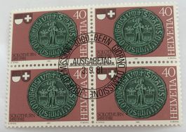 CH 4 er Block mit Vollstempel   