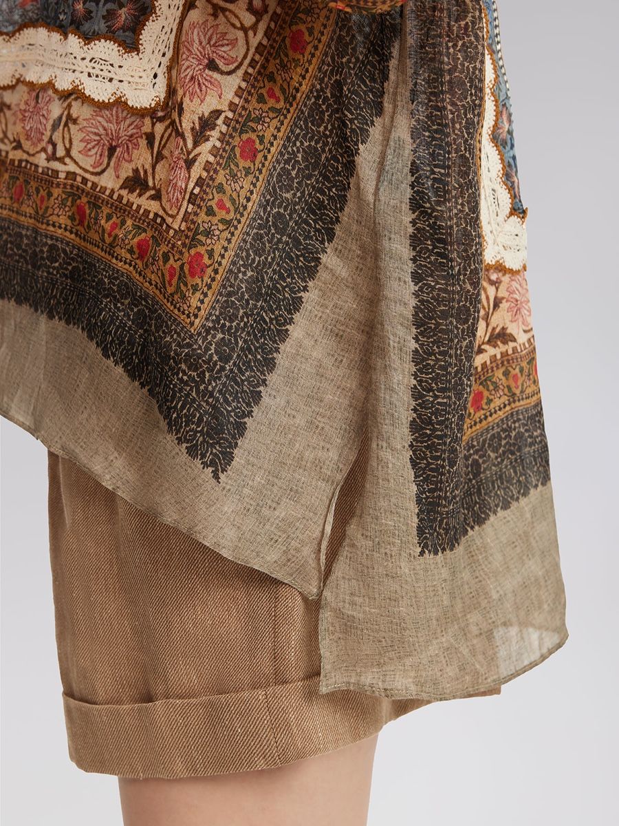 Camicette: 100% Ramie print lace shirt – Nuovo e nell'imballaggio originale da Mont-sur-Lausanne venduto da Gracie-He 7