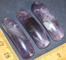 Armband Stein Set B-1160 – 3 Stück Amethyst 35x10mm beidseit