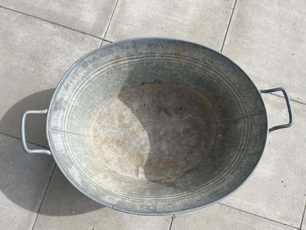 Sonstige Gartendekorationen: Zink Zuber/ Wanne - 60L – Gebraucht aus Weisslingen von  1