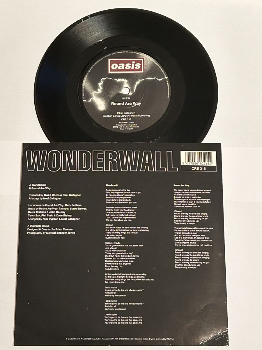 OASIS. 1995. 🇬🇧 Pressung. Wonderwall / Round Are Way (Gebraucht) in ...