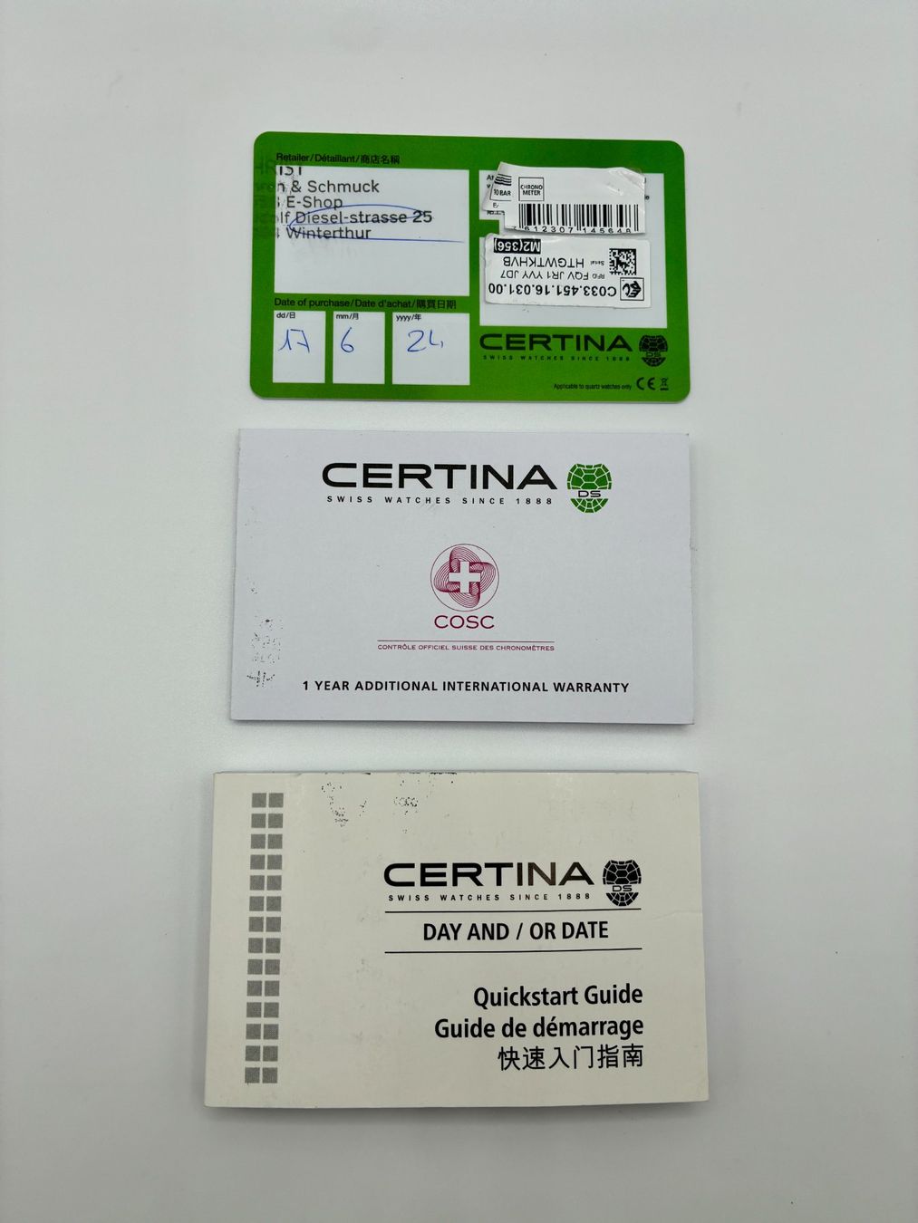 Certina Orologi: Certina DS-8 40mm Chronometer • C033.451.16.031.00 – Usato da Bremgarten AG venduto da uhrzeitschweiz 6