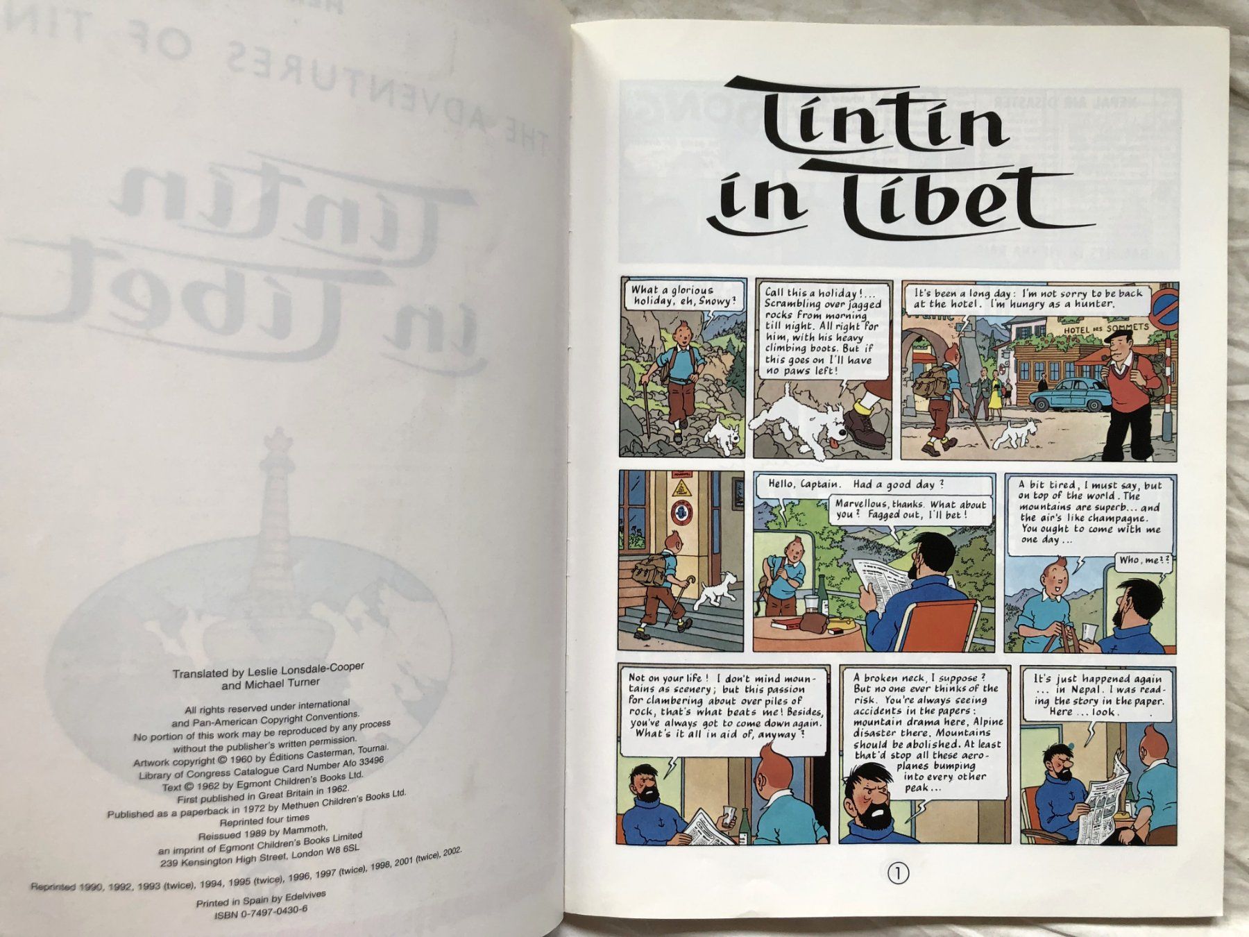Fumetti: TINTIN IN TIBET [Englisch] – Usato da Schaffhausen venduto da durruti 2