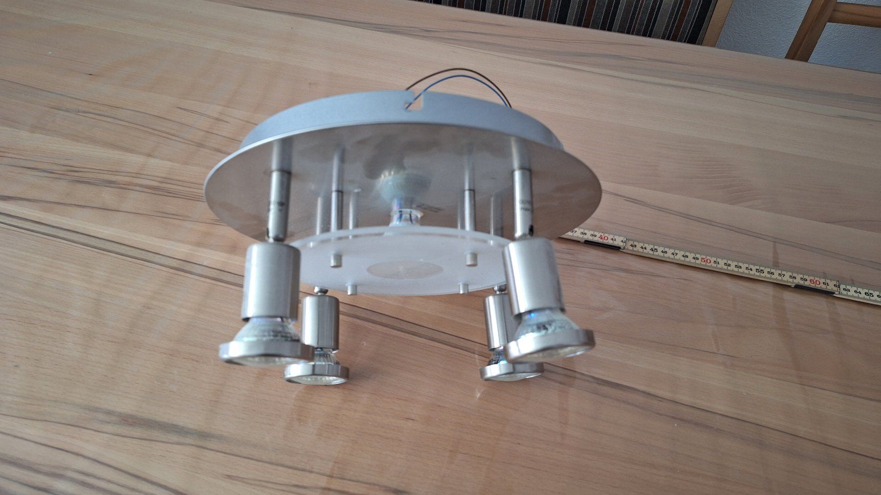 Lampadari & plafoniere: Silberfarbene Deckenlampe mit 5 LED Strahlern, neuwertig – Usato da Zofingen venduto da Zbirchi 2