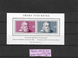 Block 1948 weisses Papier ** Kat: CHF 170.-