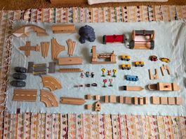 Grosses BRIO Set mit Spezial- und Ergänzungsteilen