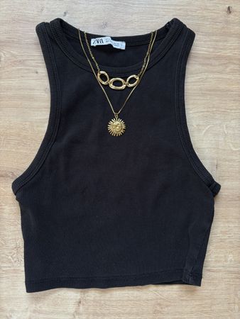 top zara noir, taille S