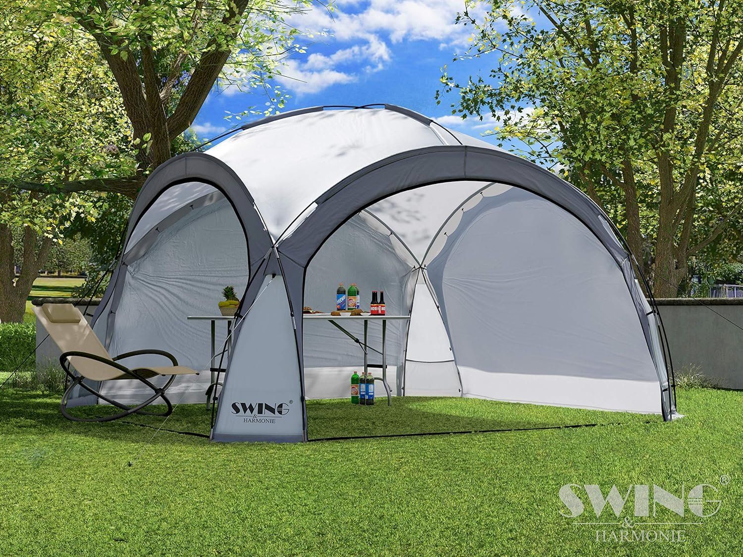 Zelte & Pavillons: LED Event Pavillon 3,60 m Anthrazit – Neu und originalverpackt aus Bottighofen von zaap 3