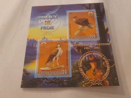 Djibouti 2007 - Bloc de 4 Timbres: Oiseaux de Proie!