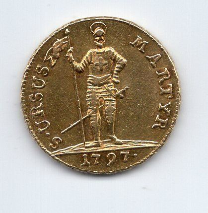 Tutti le monete: (1604) Solothurn, Doppelduplone 1797, top stgl – Usato da Rüthi (Rheintal) venduto da erdnuessli1 1