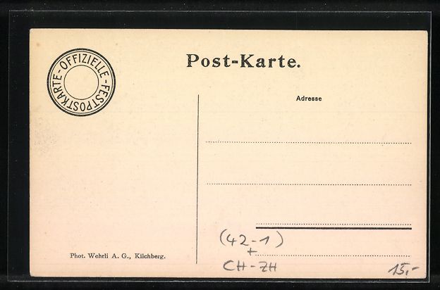 Ansichtskarten: Zürich, Eidg. Schützenfest 1907, Marsc – Gebraucht aus Berlin von bartko-reher 1